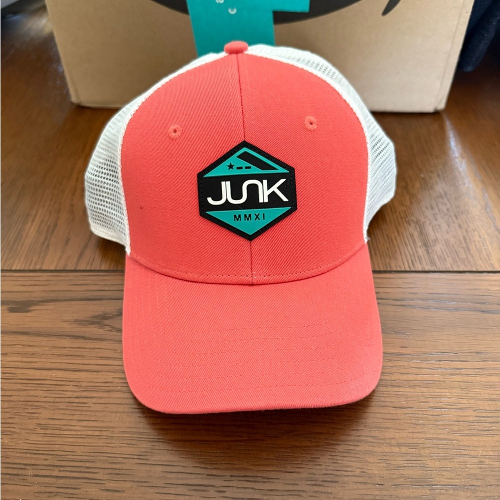 Junk Coral and White Trucker Hat